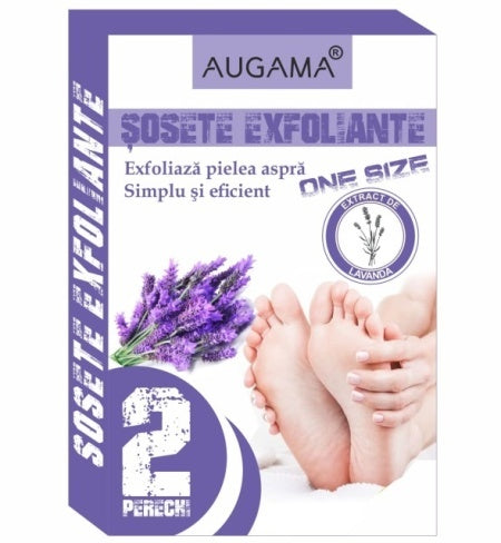 Sosete exfoliante pentru talpi cu parfum de lavanda