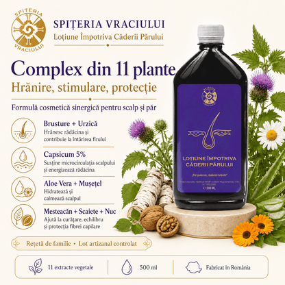 Leac Bătrânesc pentru Căderea Părului – Loțiune Capilară Naturală | 500ml