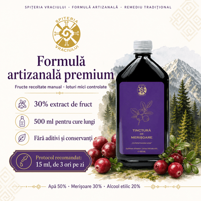 Leac Bătrânesc pentru Tract Urinar – Tinctură de Merișoare | 500ml