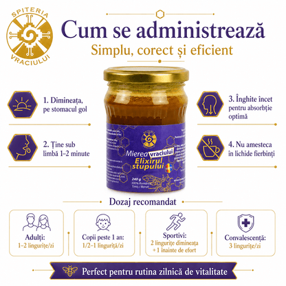 Mierea Vraciului – Elixirul Stupului | Produs Apicol Imunostimulent Natural