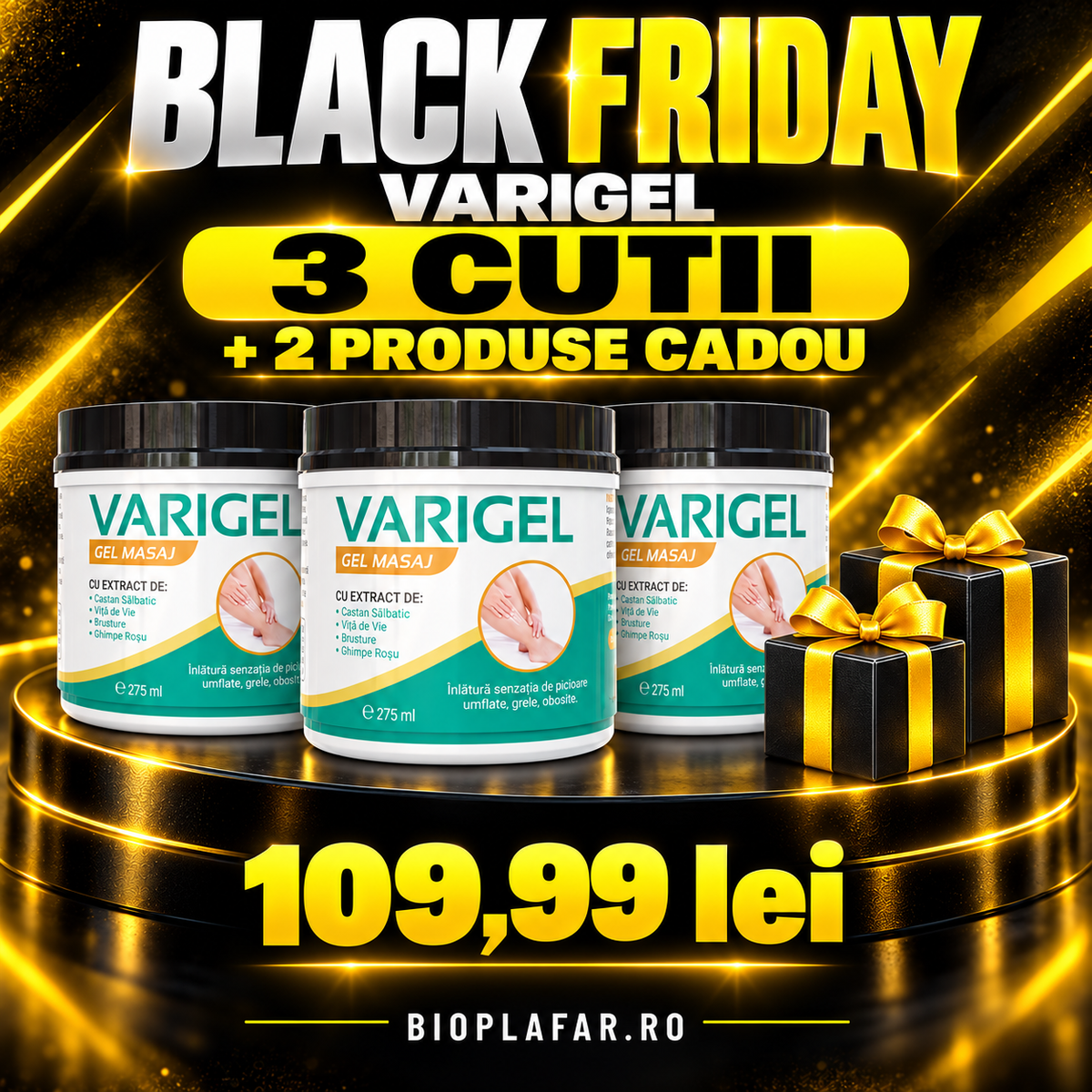 3 Varigel +2 Produse Cadou BlackFriday