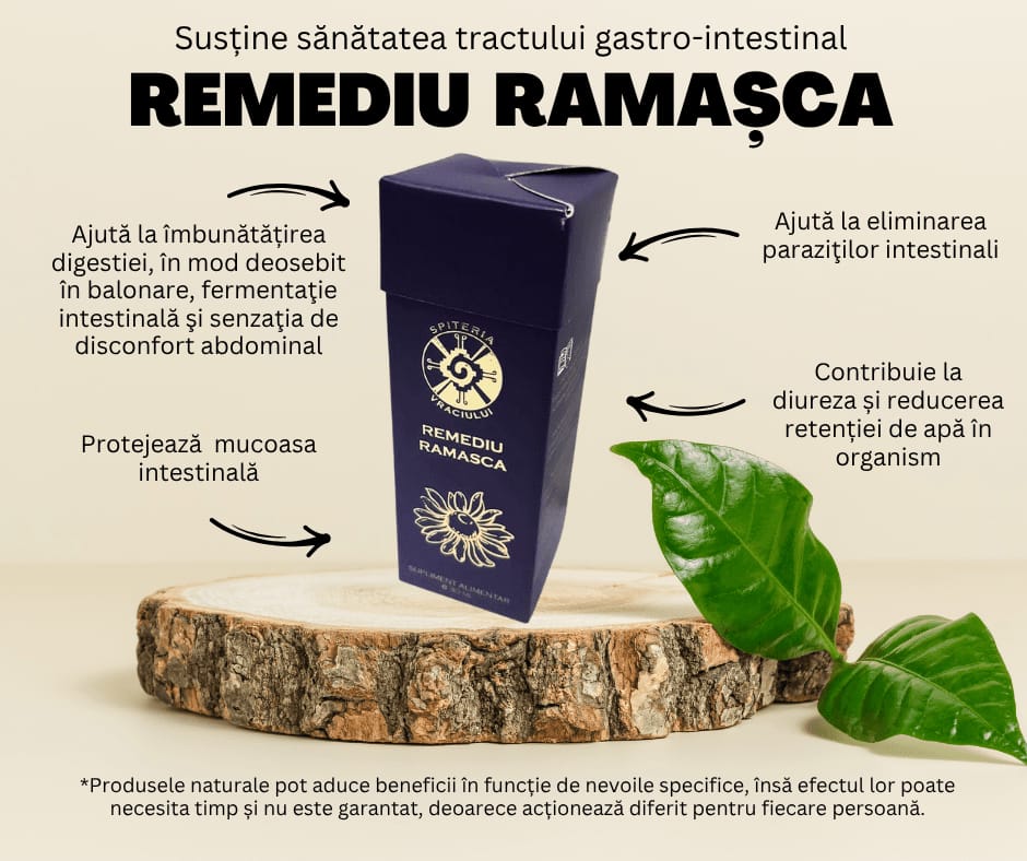 Remediu RAMASCA - Stop balonarii, constipației și colonului iritabil